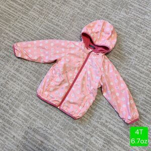 Columbia toddler girls hooded fleece windbreaker jacket pink size 4T